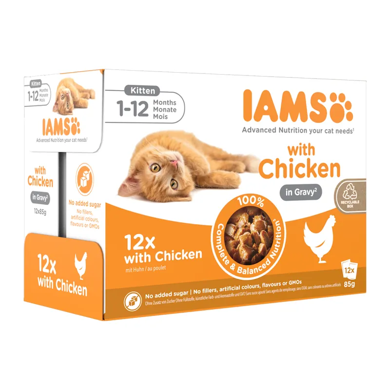 IAMS Delights Chicken in Gravy Kitten Snelle Levering