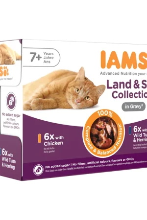 Direct Verzonden IAMS Delights Senior Cat Natvoer