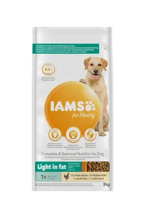 IAMS for Vitality Dog Light in Fat Snelle Levering
