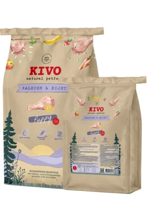 Kivo Kalkoen en Rijst Puppy Glutenvrij Snelle Levering