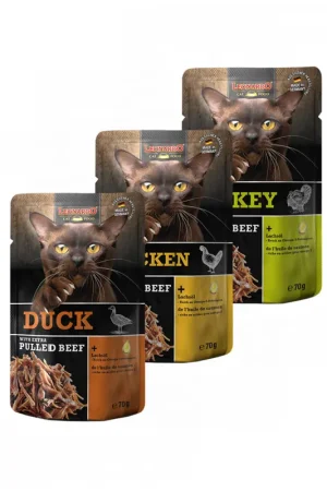 Leonardo Natvoer + extra pulled beef voor katten Hete Deal