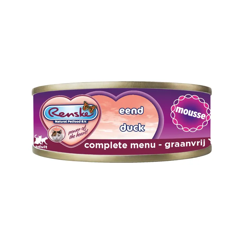 Fabrieksprijs Renske Mousse Natvoer - Kattenvoer - Eend