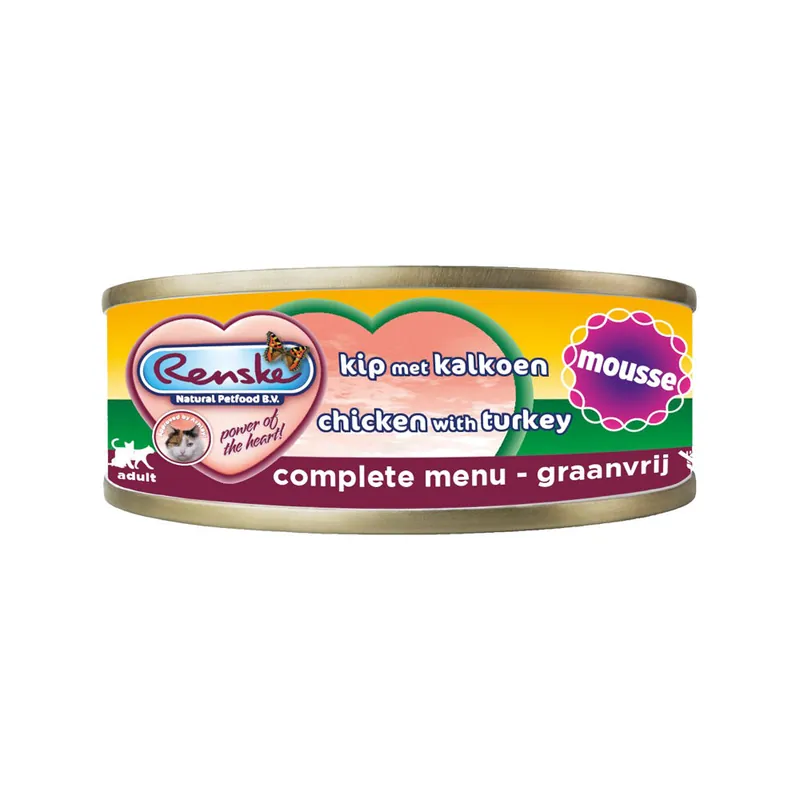 Korting Renske Mousse Natvoer - Kattenvoer - Kip en Kalkoen