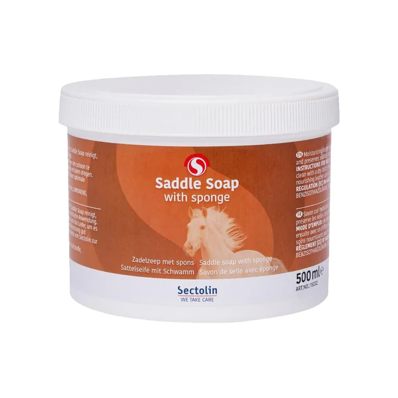 Sectolin Saddle Soap with sponge Direct Beschikbaar