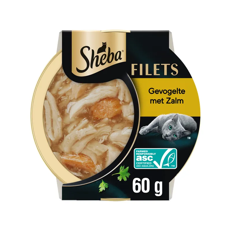 Alleen Vandaag Sheba Filets met Gevogelte en Zalm in Saus