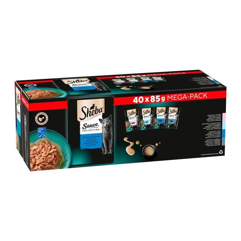 Sheba Sauce Collection - Vis Selectie - Mega pack Tijdelijk Beschikbaar