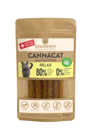 SPARROW Pet CannaCat Kip Sticks met CBD Koop Vandaag