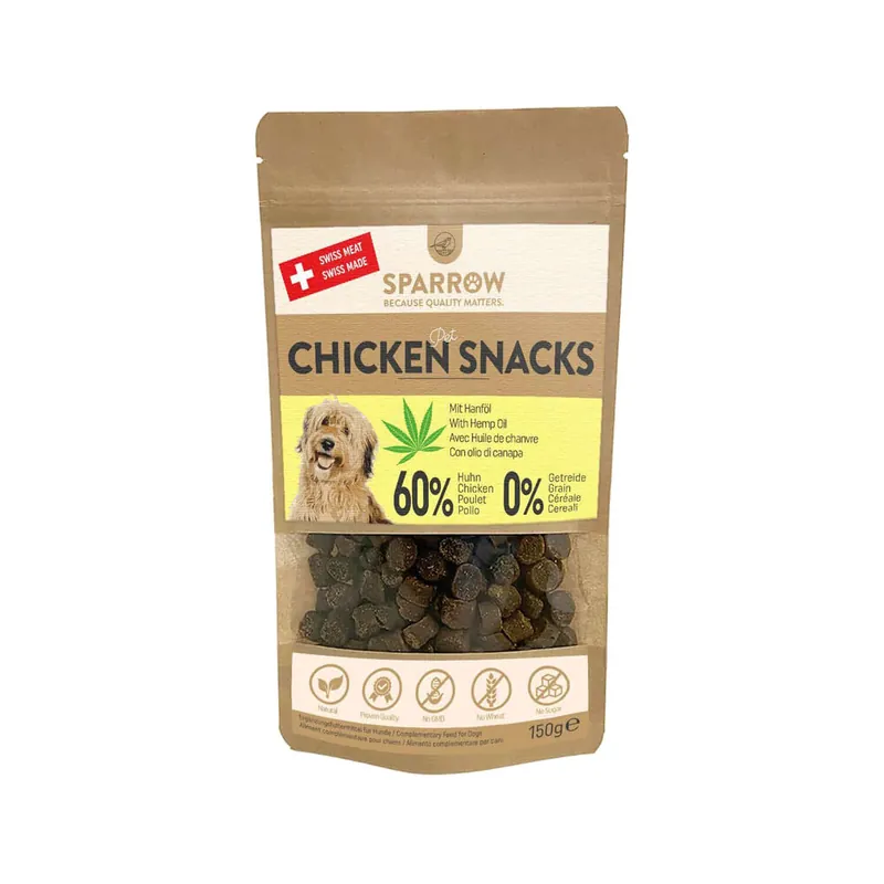 SPARROW Pet Kip Snacks met CBD Gecertificeerd