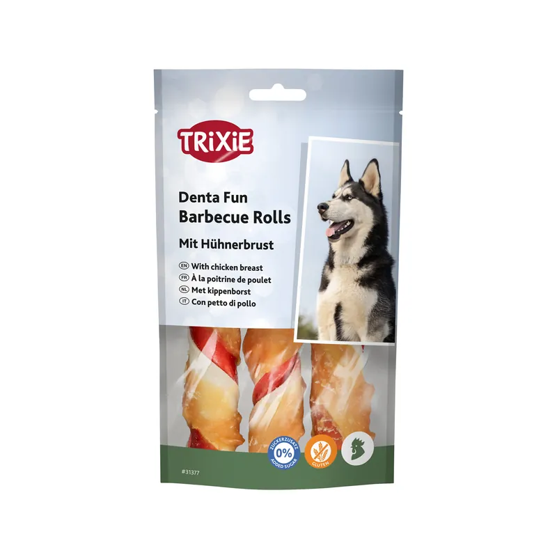 Trixie Denta Fun Barbecue Chicken Chewing Rolls Superprijs