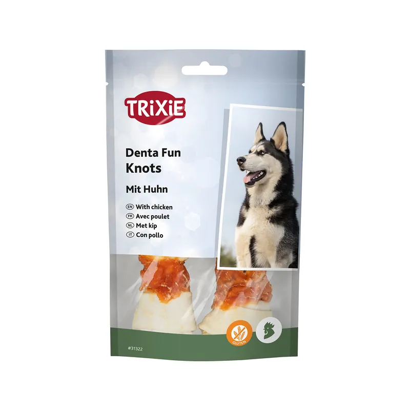 Direct Verzonden Trixie Denta Fun Knotted Chicken Chewing Bones