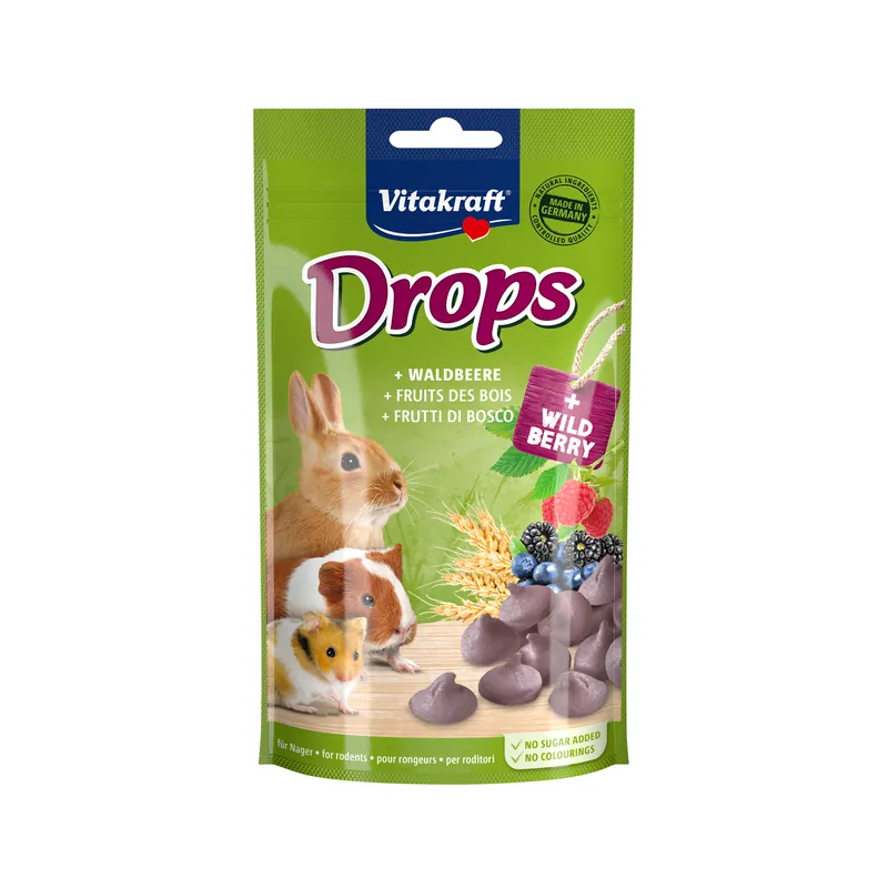 Beperkt Aanbod Vitakraft Drops Konijn & Knaagdier - Bosbessen