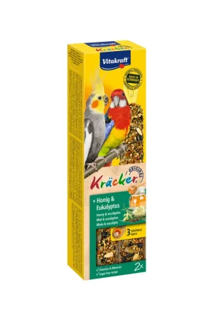 Dagaanbieding Vitakraft Kräcker Original Valkparkiet - Honing & Eucalyptus