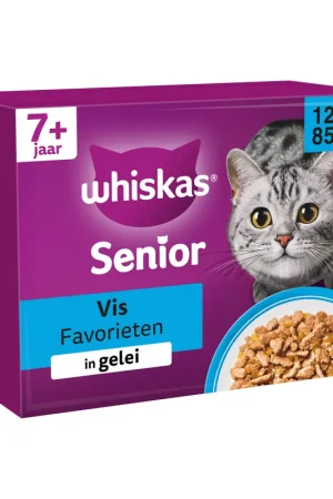 Finale Uitverkoop Whiskas 7+ Natvoer - Vis Selectie in Gelei