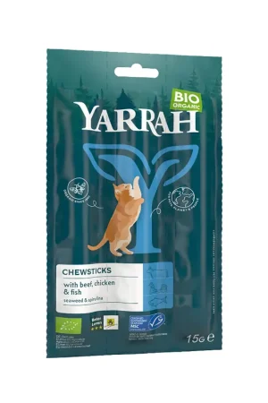 Yarrah - Kattensnack Chew Stick met Vis Bio Op = Op