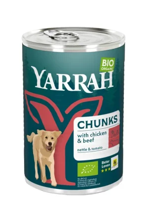 Shop Nu Yarrah - Natvoer Hond Blik Chunks met Rund Bio