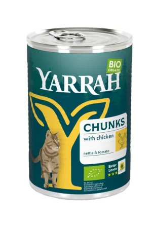 Yarrah - Natvoer Kat Blik Chunks met Kip Bio Lage Prijs