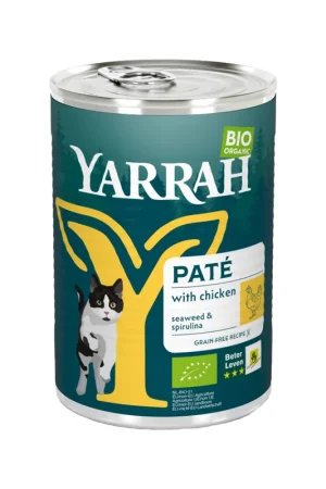 Hoge Kwaliteit Yarrah - Natvoer Kat Blik Paté met Kip Bio