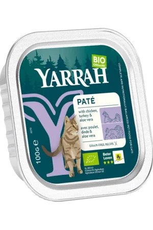 Yarrah - Bio Paté Kat - Kuipje - Kip en Kalkoen Gratis Retour