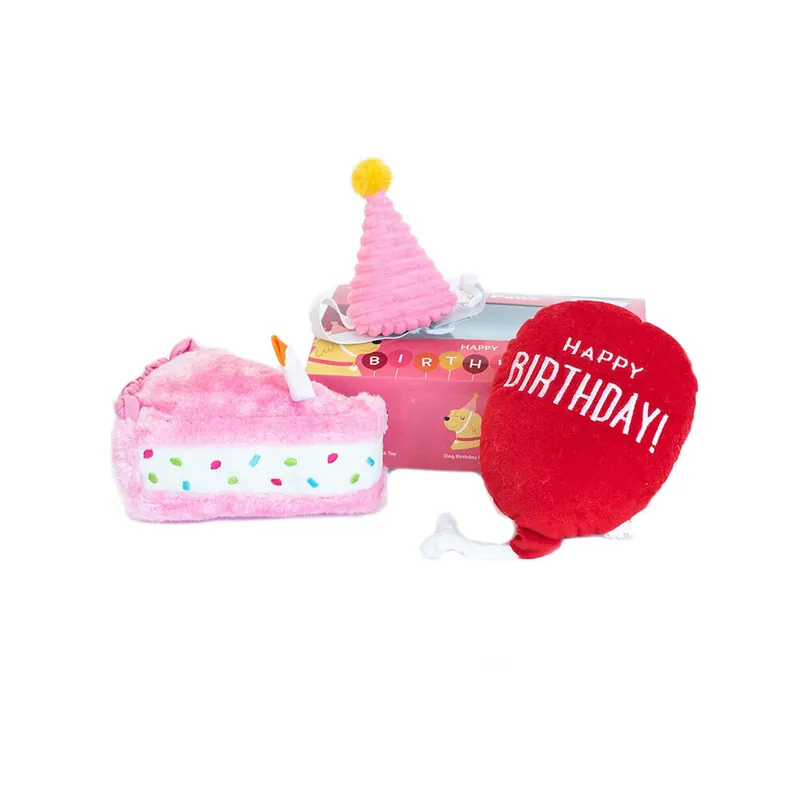ZippyPaws Pup Birthday Box Pink Rechtstreeks Van De Fabrikant