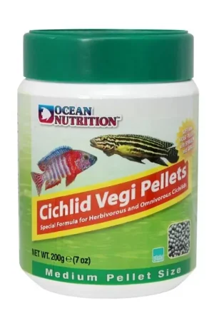 Premium Ocean Nutrition Cichlid Vegi pellet medium 200g
