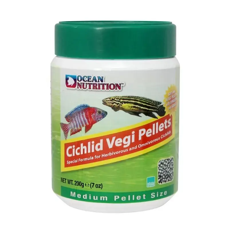 Premium Ocean Nutrition Cichlid Vegi pellet medium 200g