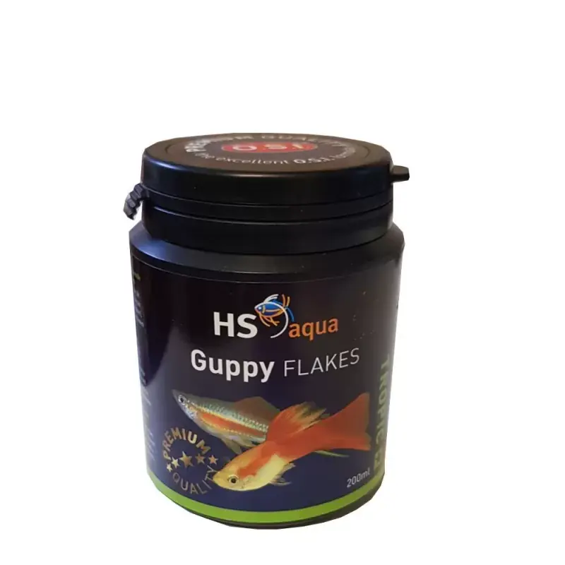 HS Aqua - Guppy Flakes - 200 ml Rechtstreeks Van De Fabrikant