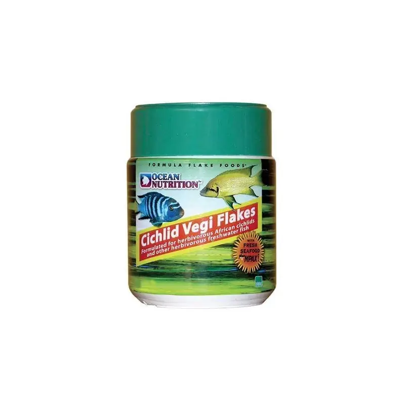 Aanbieding Ocean nutrition cichlid vegi flakes 34g