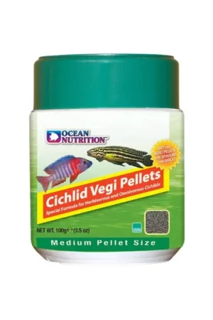 Betrouwbaar Ocean nutrition cichlid vegi pellets medium 100g