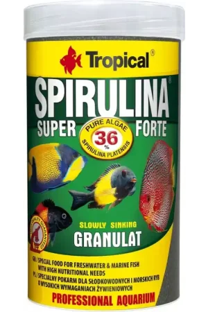 Direct Verzonden Tropical Spirulina super forte granulaat 36% 1000ml