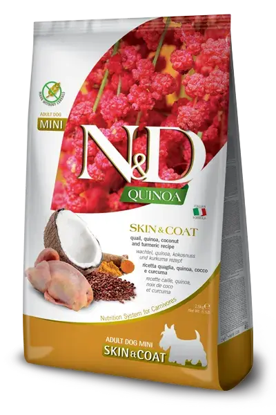 Weekendaanbieding N&D Quinoa Skin & Coat Adult Quail 2.5 kg