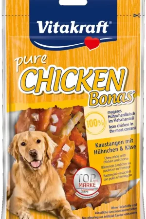 Uitverkoop 10 verpakkingen Vitakraft BONAS sticks kipfilet + kaas 80 gram