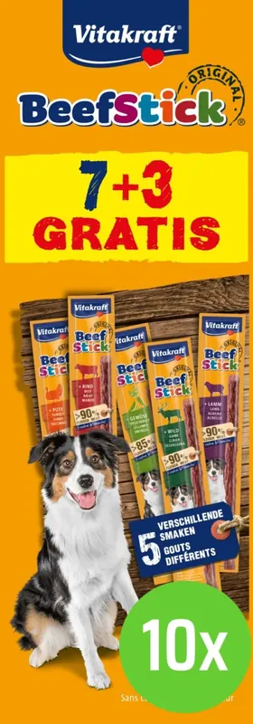 Vitakraft Multipack Beef-Sticks 7+3 - 10 verpakkingen Exclusieve Aanbieding