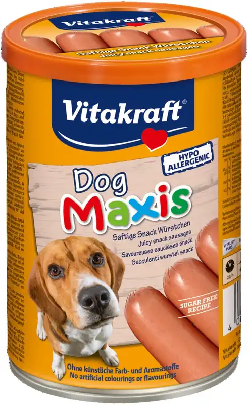 Vitakraft Dog Maxis snackworstjes - hondensnack - inhoud 6 Stuks - 180 gram Actieprijs