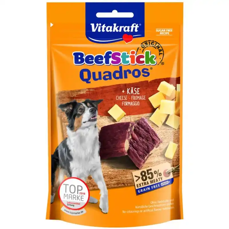 Vitakraft Beef Stick Quadros kaas 70 gra Gecertificeerd