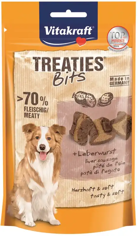 Vitakraft Treaties Bits leverworst 120 gram, hond Speciale Aanbieding