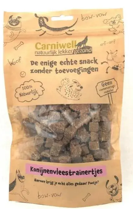 Carniwell Konijnenvleestrainertjes 200 gram Lage Prijs