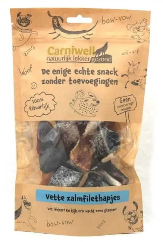 Shop Nu Carniwell Vette zalmfilethapjes 100 gram