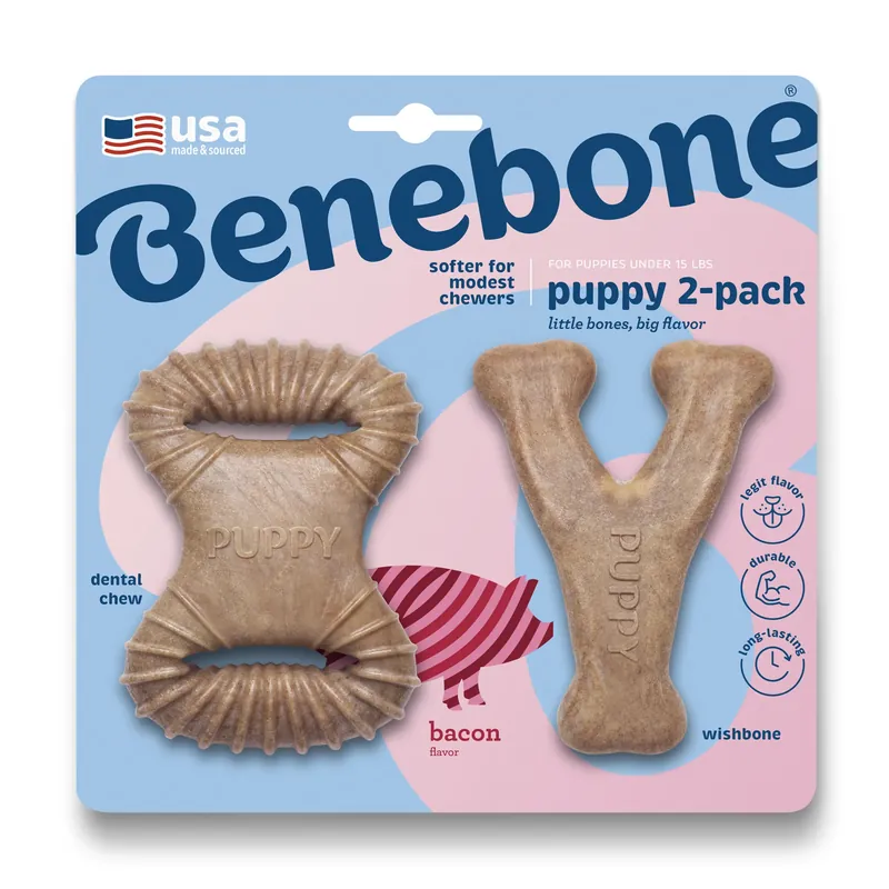 Benebone Puppy Dental Chew Wishbone Bacon XS Alleen Vandaag