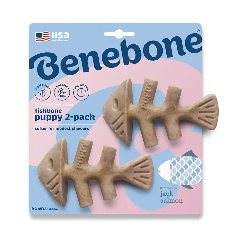 Benebone Fishbone Puppy Zalm S Beste Prijs