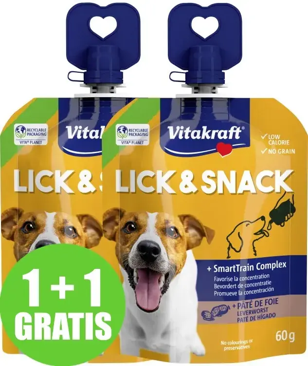 Vitakraft Lick & Snack Hond Leverworst 60 gr Actieprijs