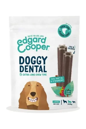 Aanbieding Edgard & Cooper Doggy Dental Strawberry & Mint Medium 7 stuks - 160 gram