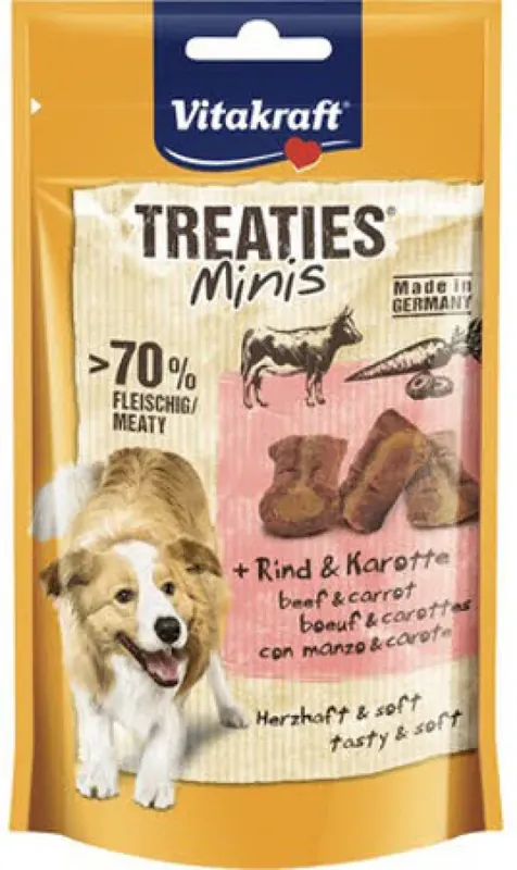 Vitakraft Treaties Minis Rund & Wortel 48 gram Merkproduct