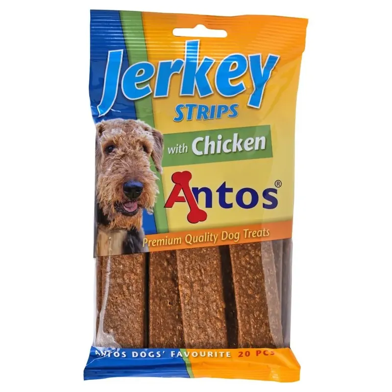 Antos Jerkey Strips Kip 20 stuks Nu Kopen