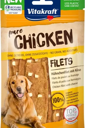 Actieprijs Vitakraft Chicken Kipfilets Met Kaas - hondensnack - 80 gram