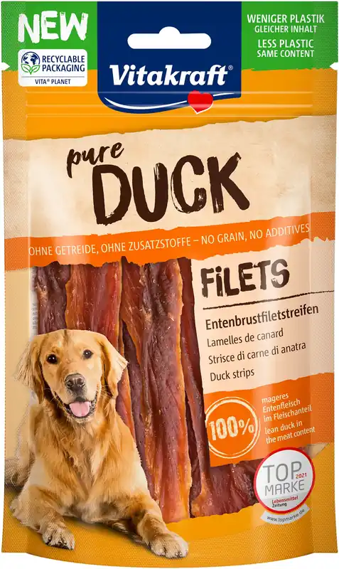 Vitakraft Duck Eendenvleesstrips Hond - hondensnack - hondensnack - 80 gram Voordeelprijs