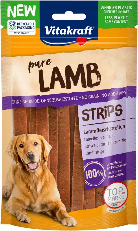 Vitakraft Lamb Vleesstrips Hond - hondensnack - 80 gram Meest Verkocht
