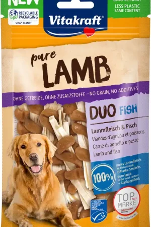 Vitakraft Lamb Duo Vleesstrips Lam & Vis MSC - hondensnack - 80 gram Actieprijs