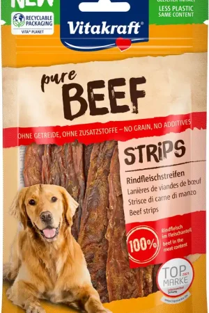 Vitakraft Beef Vleesstrips - hondensnack - 80 gram Laatste Kans