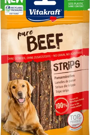 Weekendaanbieding Vitakraft Beef Vleesstrips - hondensnack - Pens 80 gram
