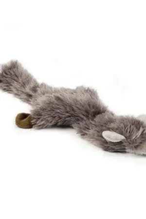 Beeztees Flatino Pluche Vos Grijs 30-52 cm Fabrieksprijs